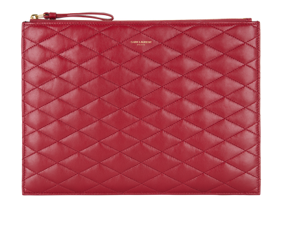 Saint Laurent Quilted Clutch, front view